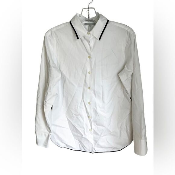 Hinson Wu•Luxe Cotton Button Down Shirt Tailored with Cuffs - Picture 1 of 7